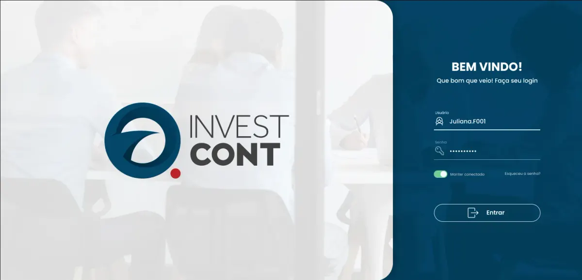 InvestCont: interface screenshot
